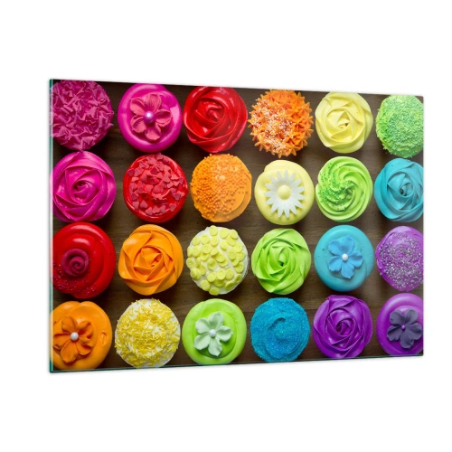 Glastavla - Bild på glas - Alla olika - alla goda - 120x80 cm