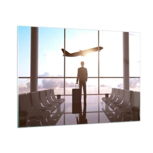 Glastavla - Bild på glas - Du har tid, sakta ner - 100x70 cm