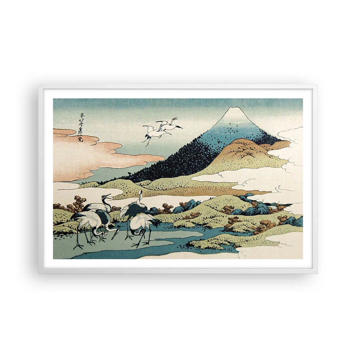 Affisch i vit ram - I japansk anda - 91x61 cm