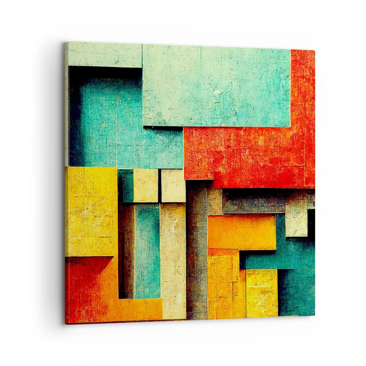 Canvastavla - Bild på duk - Festival av räta vinklar - 60x60 cm