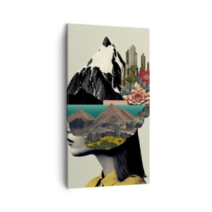 Canvastavla - Bild på duk - Kvinnan - alltid ett mysterium - 45x80 cm