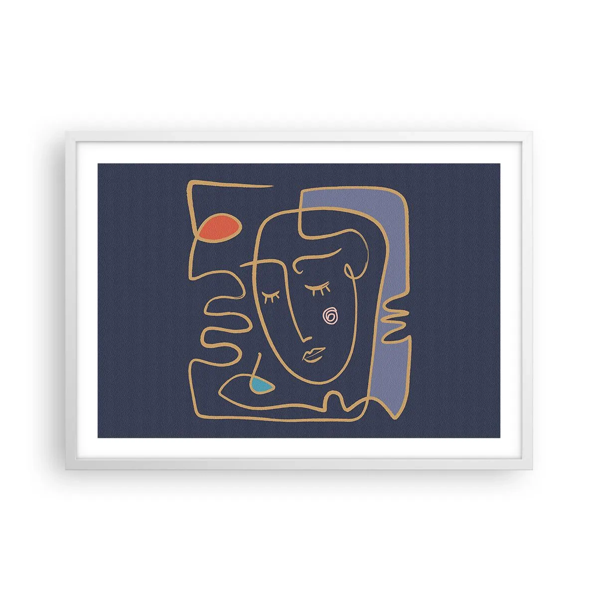 Affisch i vit ram - I drömmarnas värld - 70x50 cm