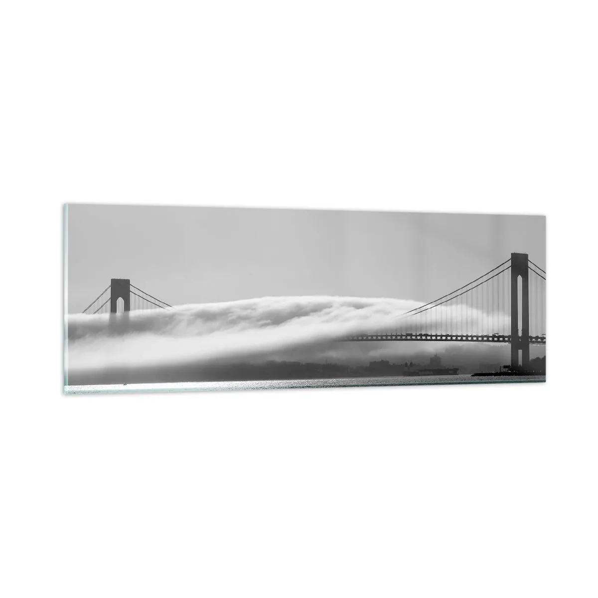 Glastavla - Bild på glas - Passera Golden Gate - 90x30 cm