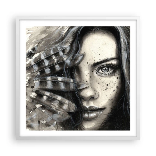 Affisch i vit ram - Vild skönhet - 60x60 cm
