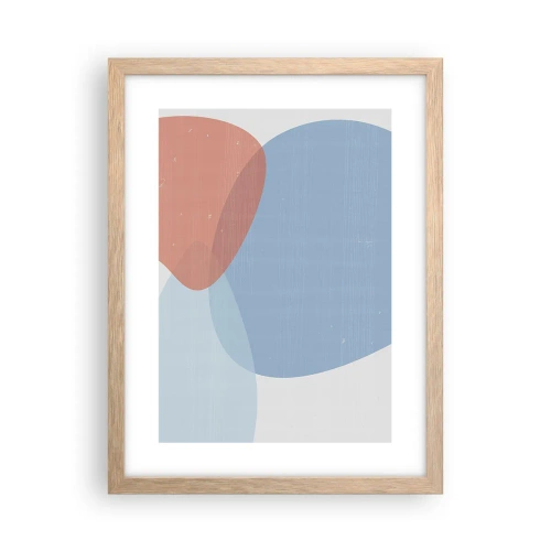 Affisch i ram av ljusek - Pastellfärgade relationer - 30x40 cm