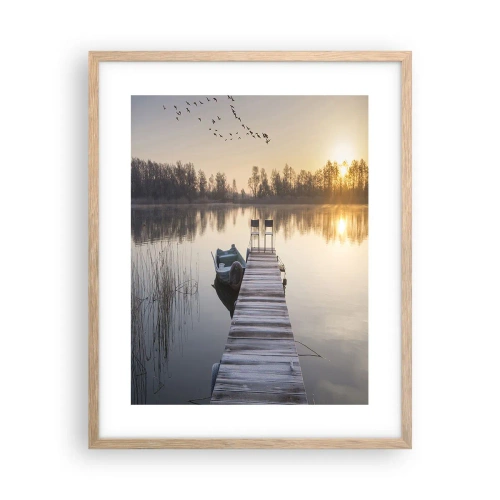 Affisch i ram av ljusek - Kommer tillbaka om en viss tid - 40x50 cm