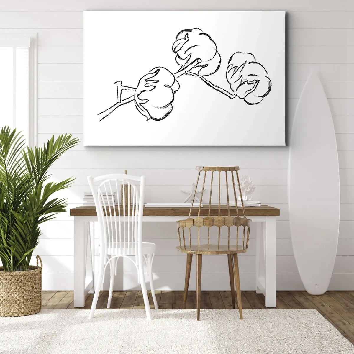 Canvastavla - Bild på duk - Bomullsdun - 120x80 cm