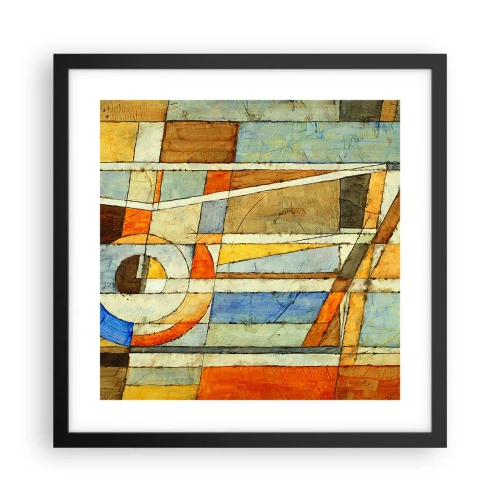 Affisch i svart ram - Kubismen på bygget - 40x40 cm
