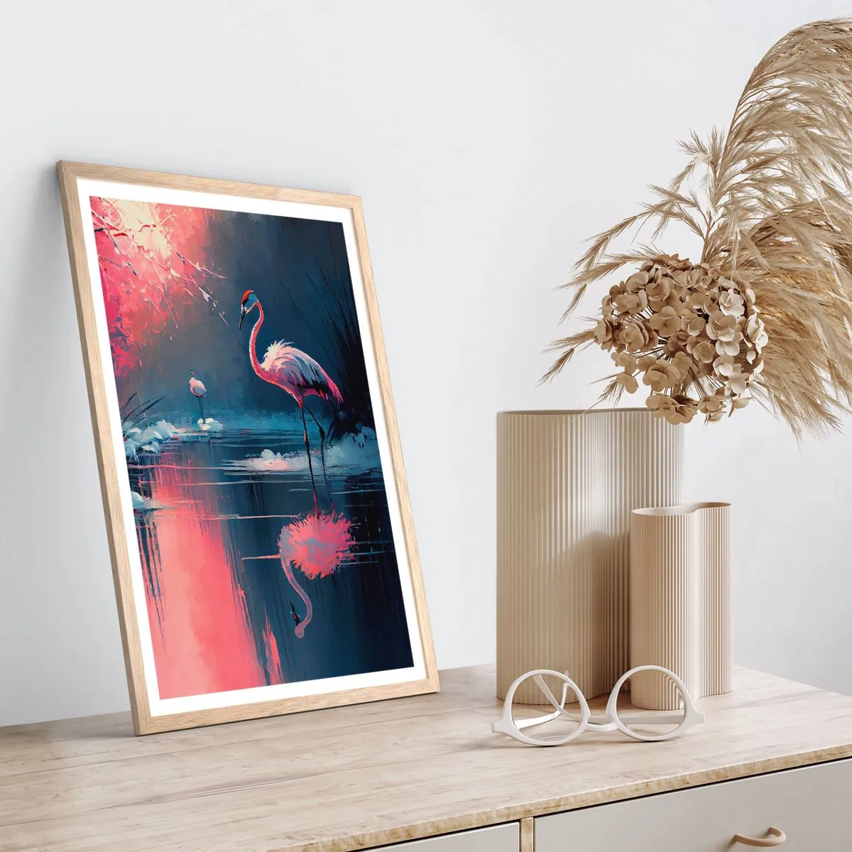 Affisch i ram av ljusek - En fågels tillflyktsort - 70x100 cm