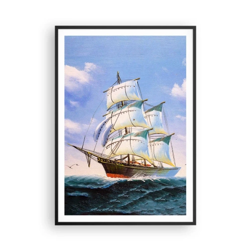 Affisch i svart ram - Stolt med vinden - 70x100 cm