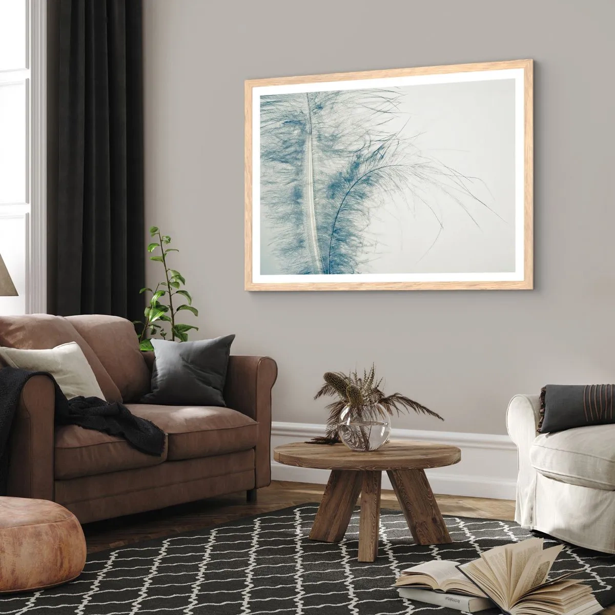 Affisch i ram av ljusek - Naturens viskningar - 100x70 cm