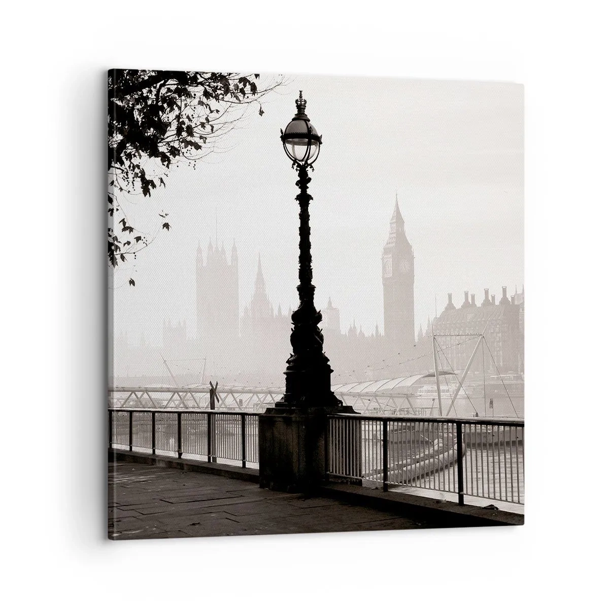 Canvastavla - Bild på duk - Morgon i London - 60x60 cm