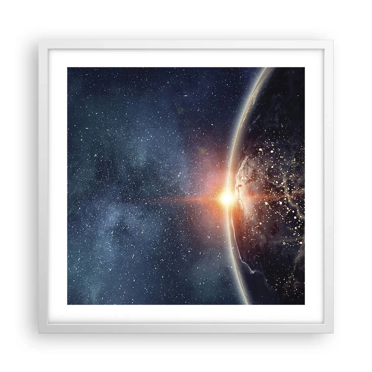 Affisch i vit ram - I nytt perspektiv - 50x50 cm