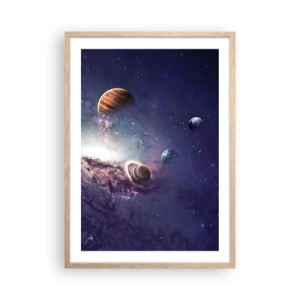 Affisch i ram av ljusek - Sol- och danssystem - 50x70 cm