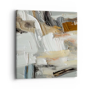 Canvastavla - Bild på duk - Färgstarka lager på lager - 40x40 cm