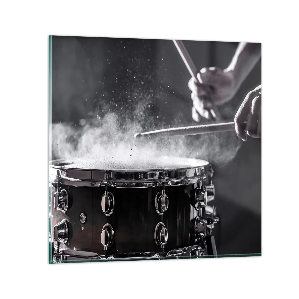 Glastavla - Bild på glas - Musikens puls - 70x70 cm