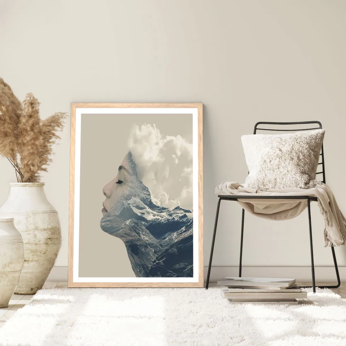 Affisch i ram av ljusek - Elementens skönhet - 40x50 cm