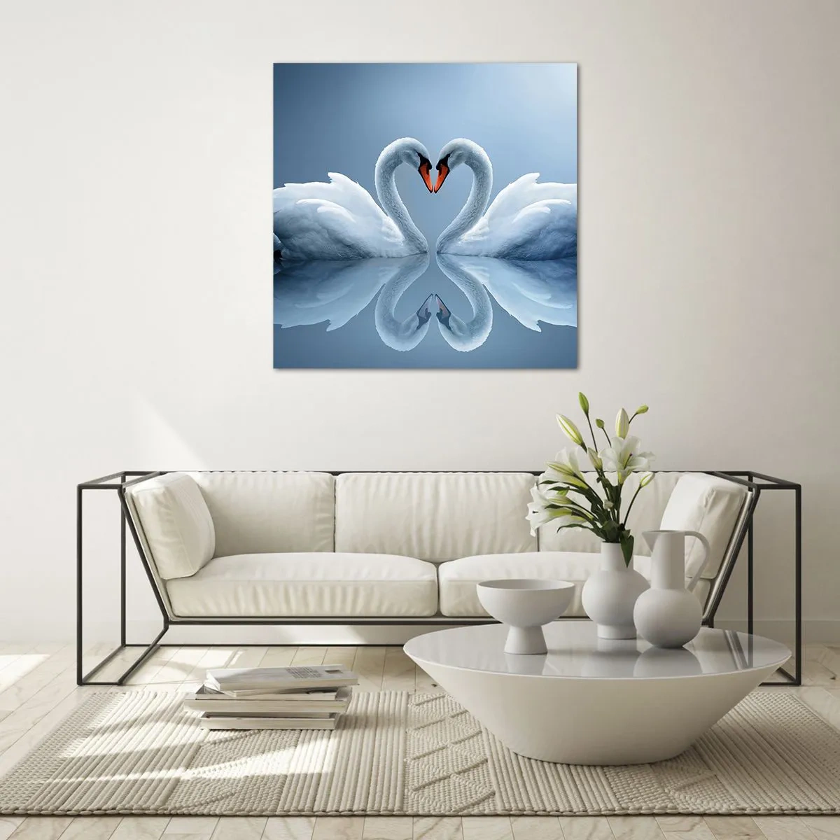 Glastavla - Bild på glas - Tid för kärlek - 60x60 cm