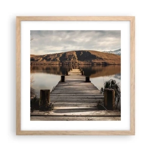 Affisch i ram av ljusek - Ett landskap i tystnad - 40x40 cm