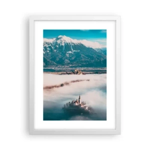 Affisch i vit ram - Sagans början - 30x40 cm