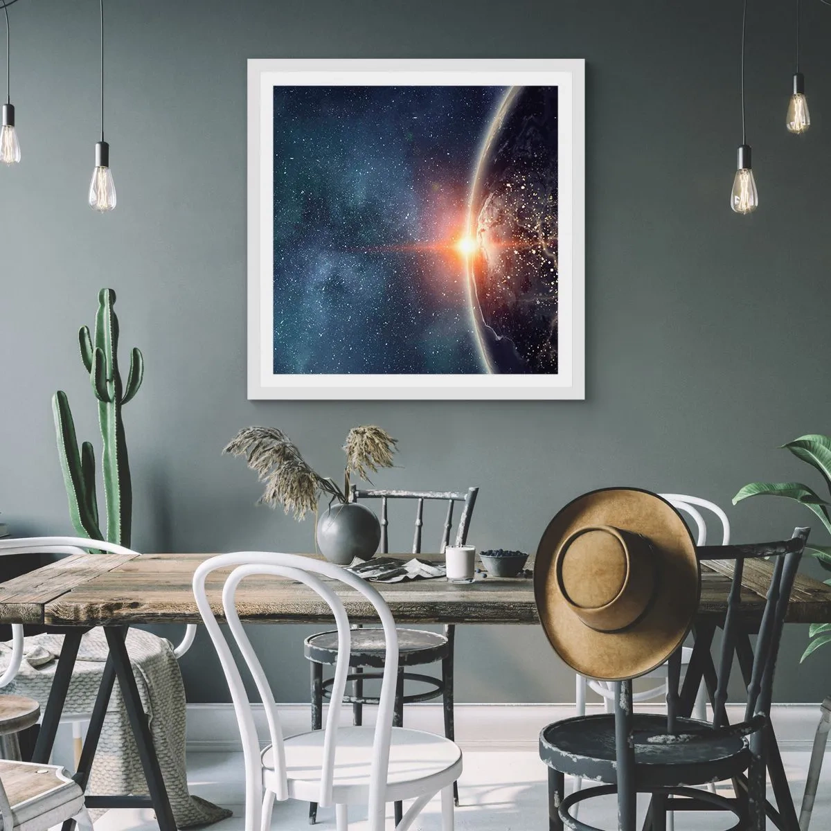 Affisch i vit ram - I nytt perspektiv - 60x60 cm