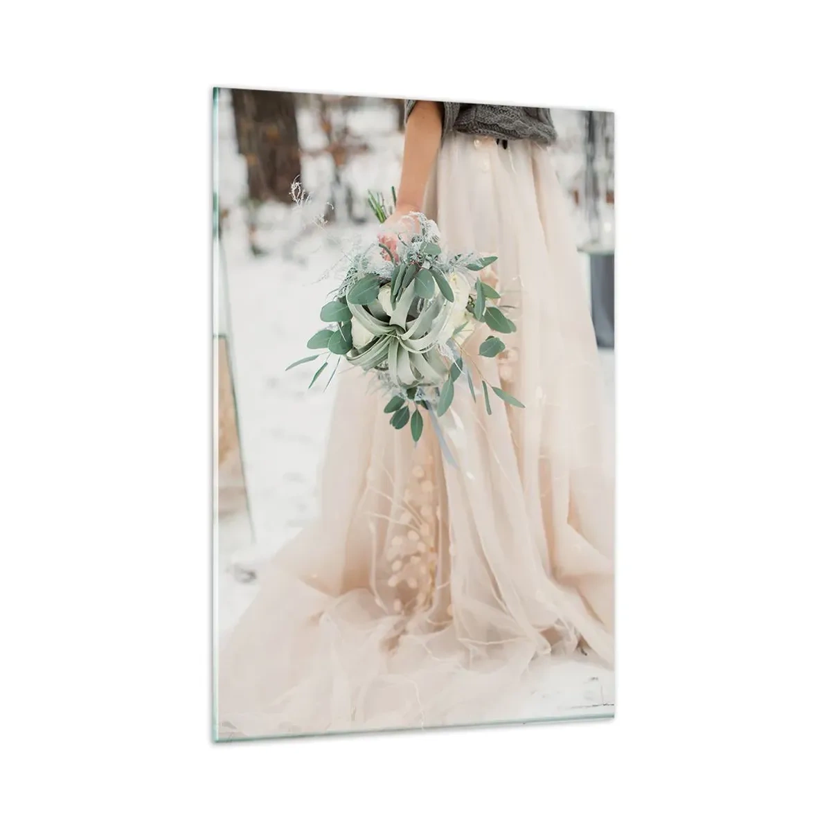 Glastavla - Bild på glas - Och så levde de lyckliga i alla sina dagar - 80x120 cm