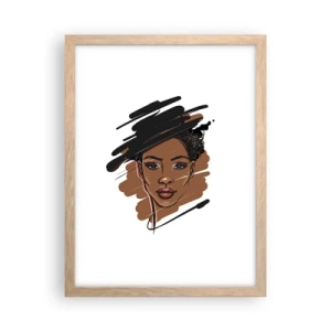 Affisch i ram av ljusek - Söt som choklad - 30x40 cm