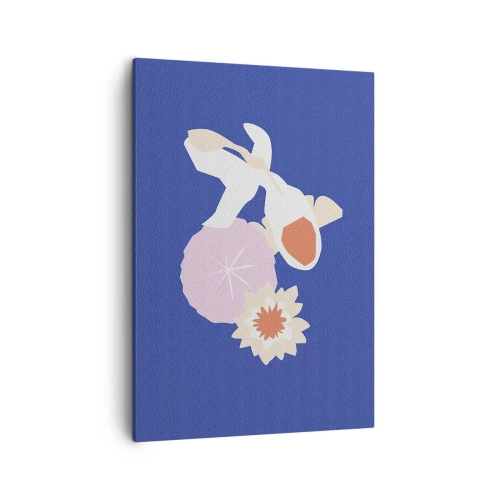 Canvastavla - Bild på duk - Sammansättning av blommor och knoppar - 50x70 cm