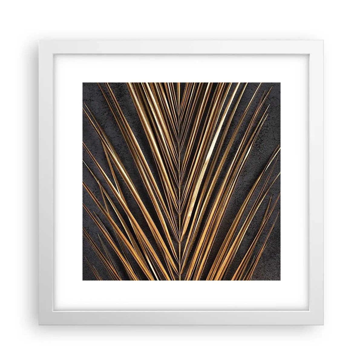Affisch i vit ram - Tropikens guld - 30x30 cm