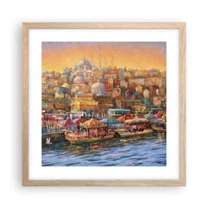 Affisch i ram av ljusek - Istanbul-berättelse - 40x40 cm