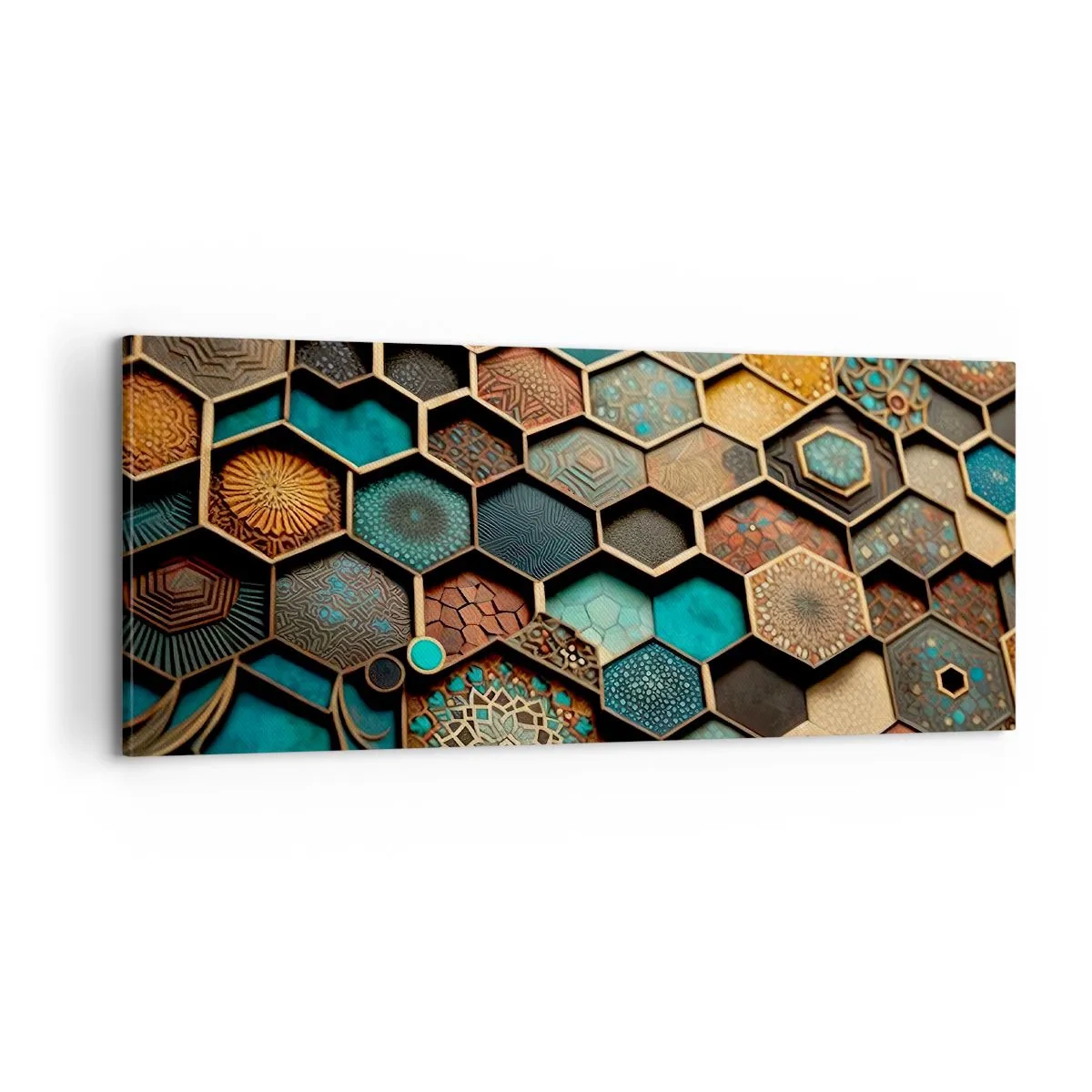 Canvastavla - Bild på duk - Arabiska ornament - en variation - 100x40 cm