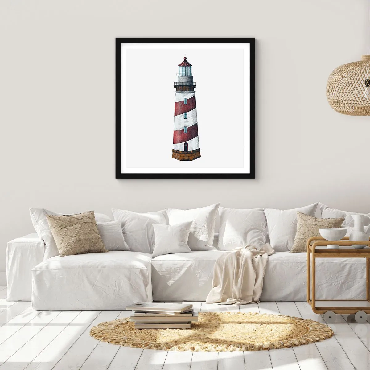 Affisch i svart ram - Alltid på sin vakt - 60x60 cm