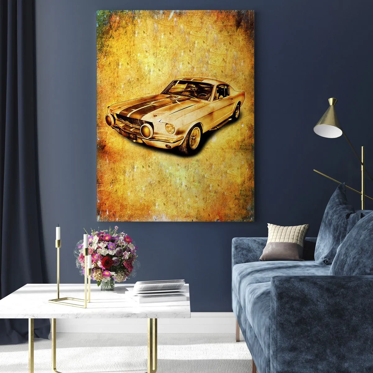 Glastavla - Bild på glas - Galna 70-talet - 50x70 cm