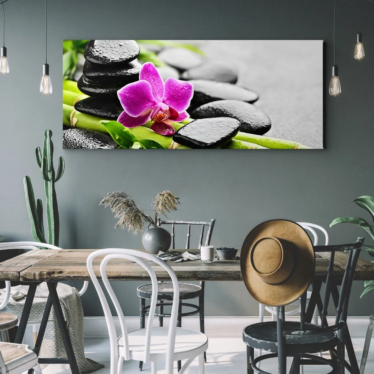 Canvastavla - Bild på duk - Lugn balans - 100x40 cm