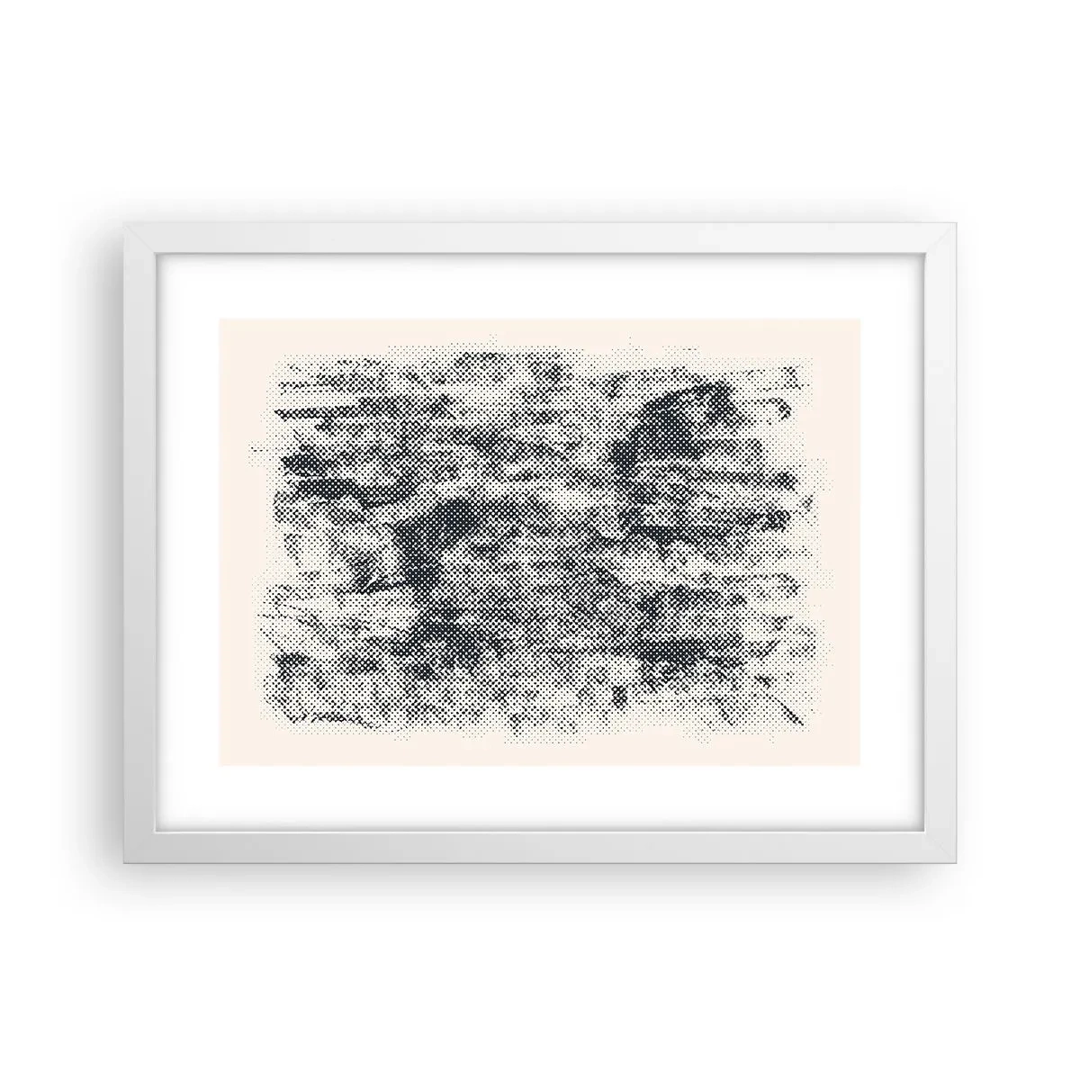 Affisch i vit ram - Dimmig komposition - 40x30 cm