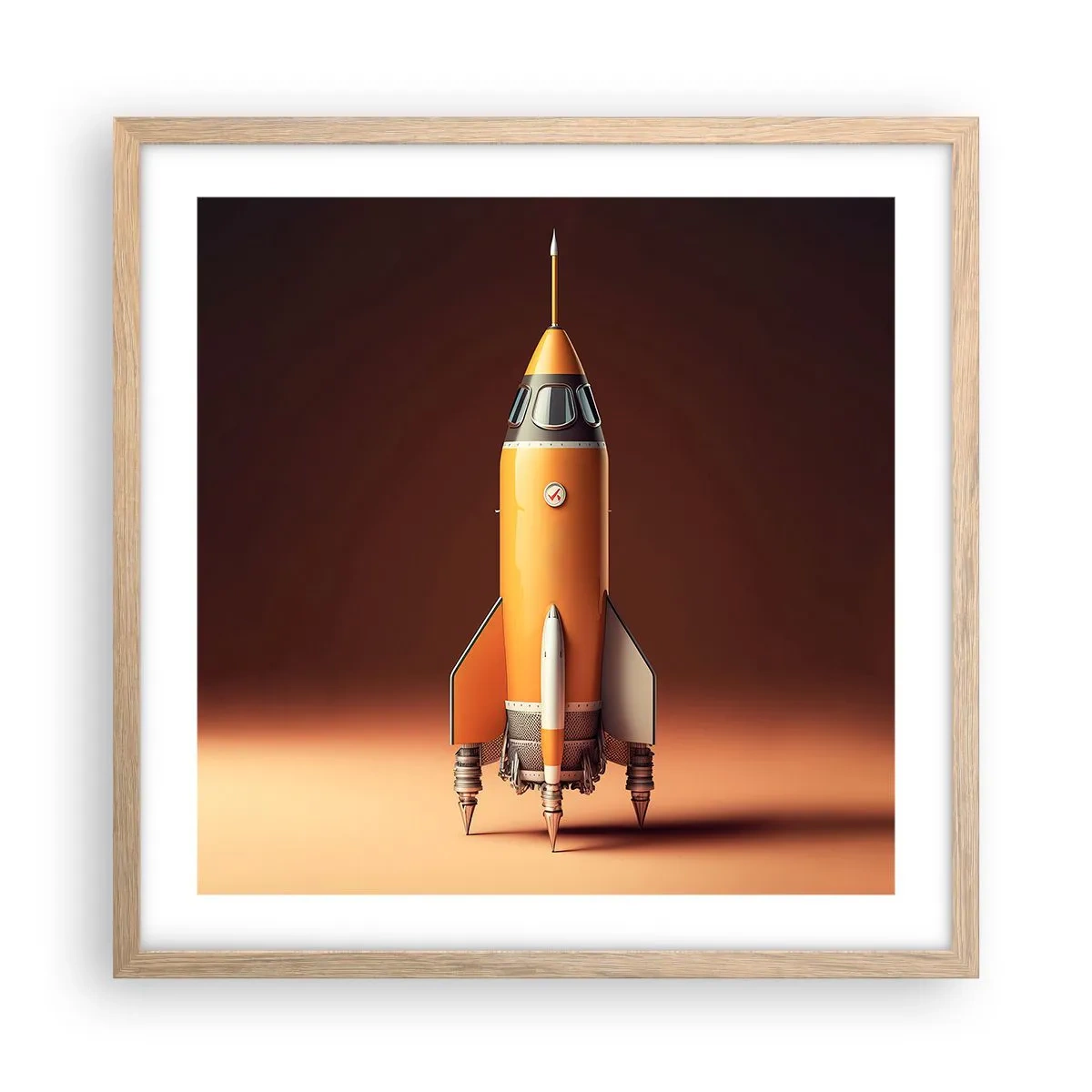 Affisch i ram av ljusek - Det börjar med en dröm - 50x50 cm