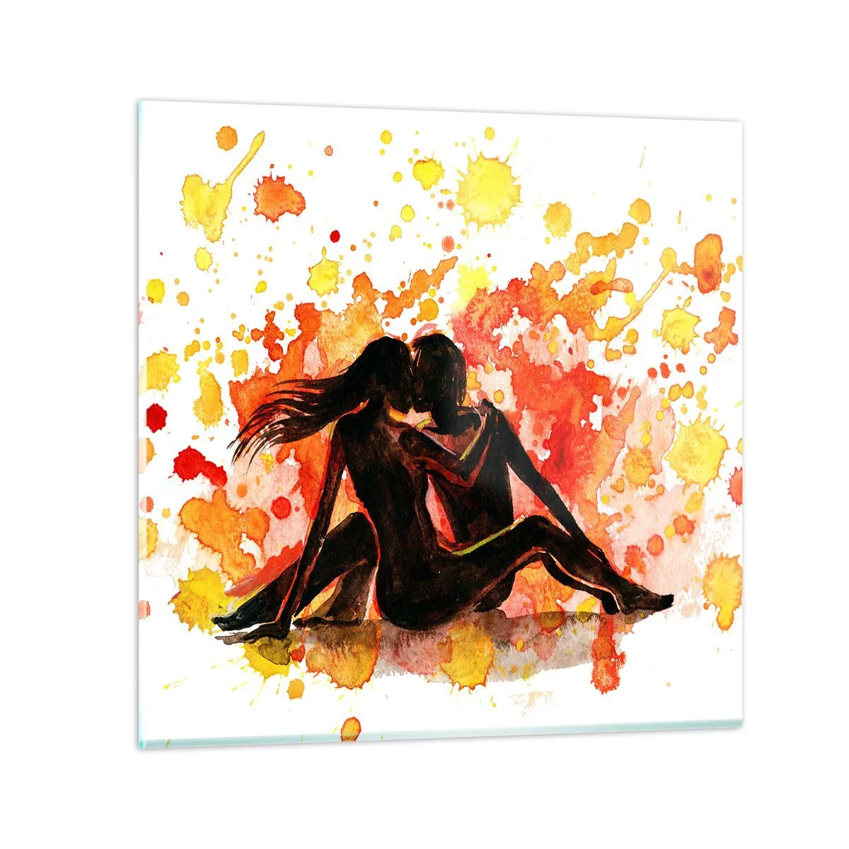 Glastavla - Bild på glas - Och så blev det ljus - 40x40 cm