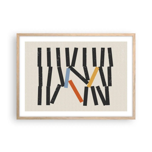 Affisch i ram av ljusek - Domino - komposition - 70x50 cm