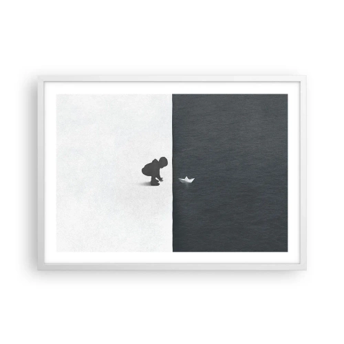 Affisch i vit ram - En stor expedition - 70x50 cm