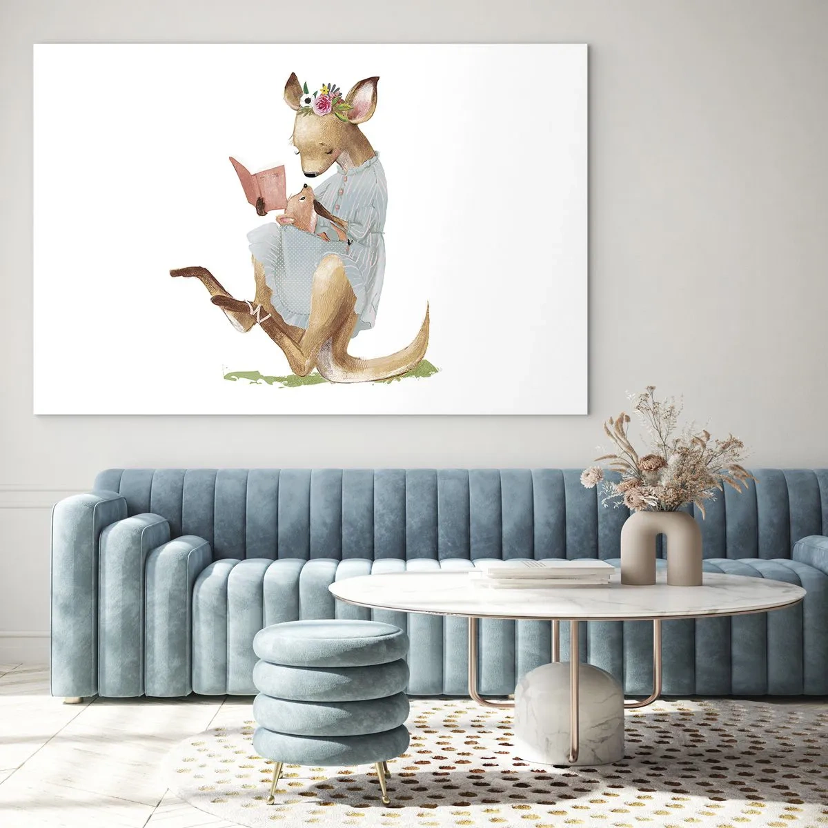 Glastavla - Bild på glas - Mamma, läs för mig - 100x70 cm