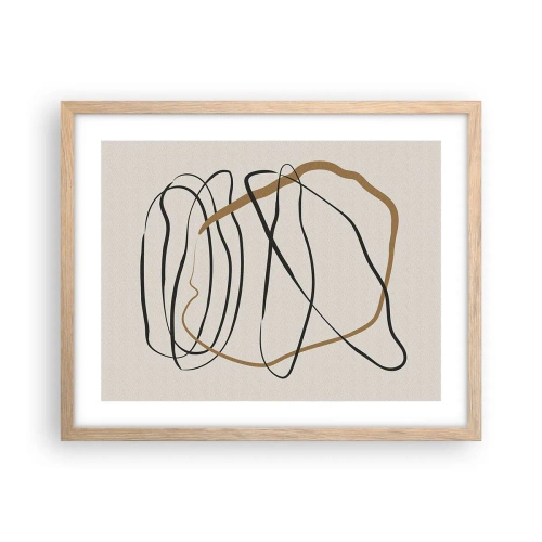 Affisch i ram av ljusek - Komposition: besittande dans - 50x40 cm