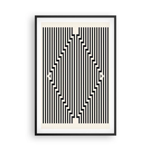 Affisch i svart ram - Geometrisk illusion - 61x91 cm