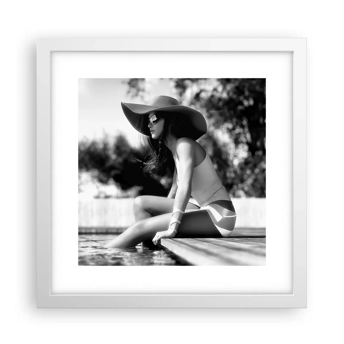 Affisch i vit ram - En sommardröm - 30x30 cm