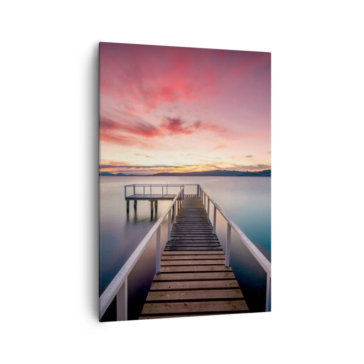 Canvastavla - Bild på duk - Kvällens milda låga - 70x100 cm