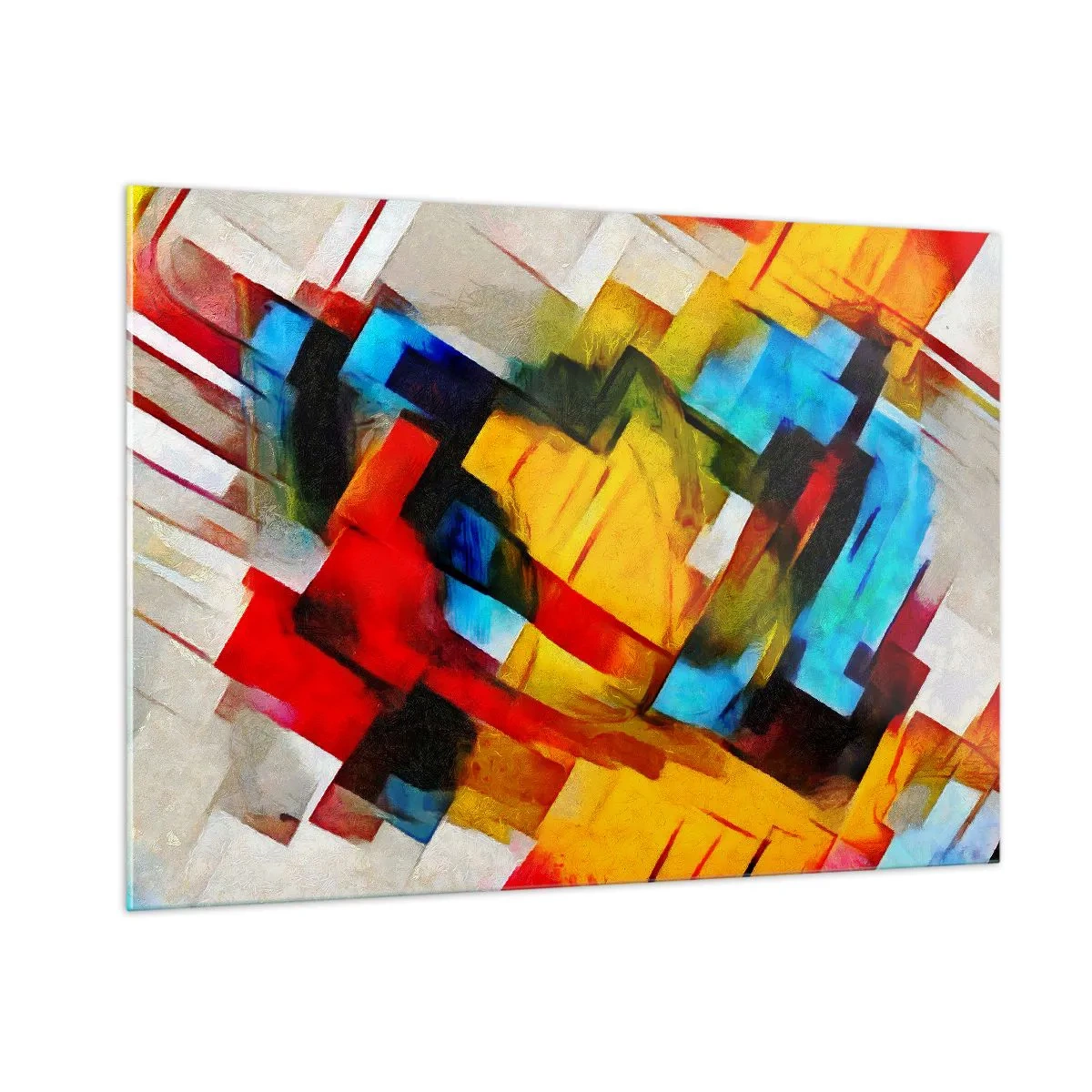 Glastavla - Bild på glas - Färgmix - 100x70 cm