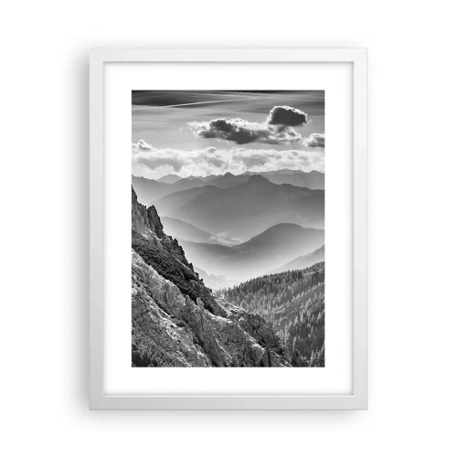 Affisch i vit ram - Ända fram till horisonten - 30x40 cm