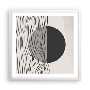 Affisch i vit ram - Halvdan komposition - 50x50 cm