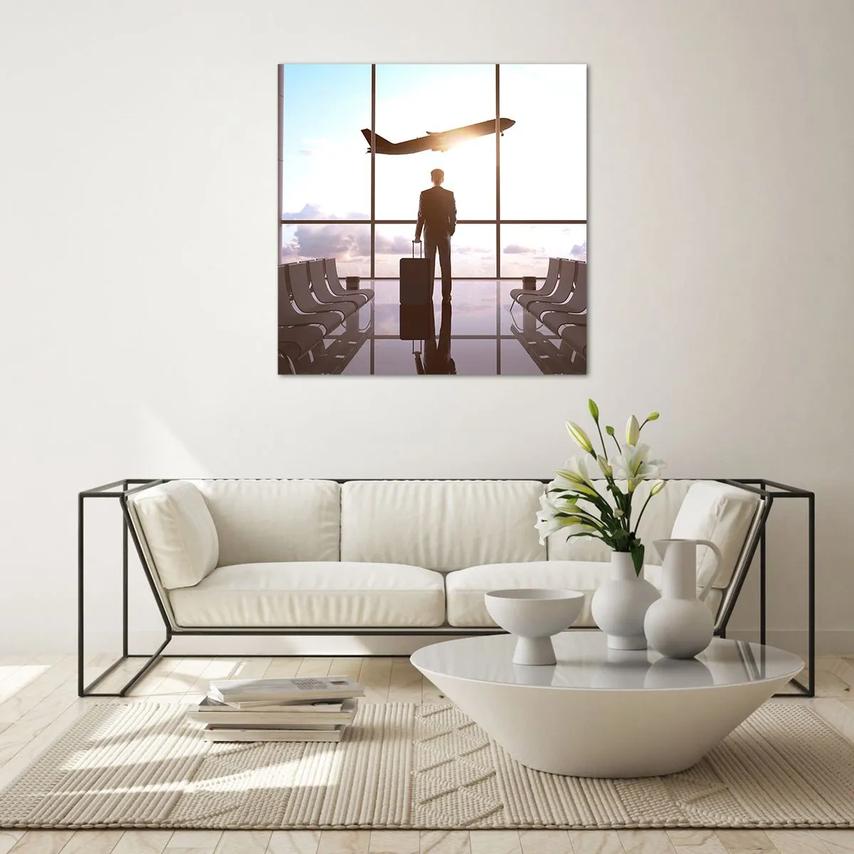 Glastavla - Bild på glas - Du har tid, sakta ner - 40x40 cm