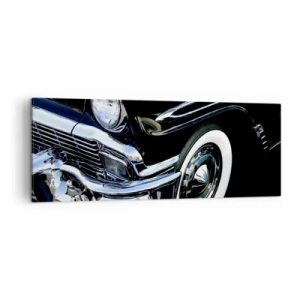 Canvastavla - Bild på duk - Klassik i silver, svart och vit - 140x50 cm