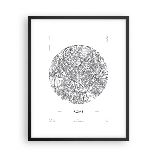 Affisch i svart ram - Roms anatomi - 40x50 cm